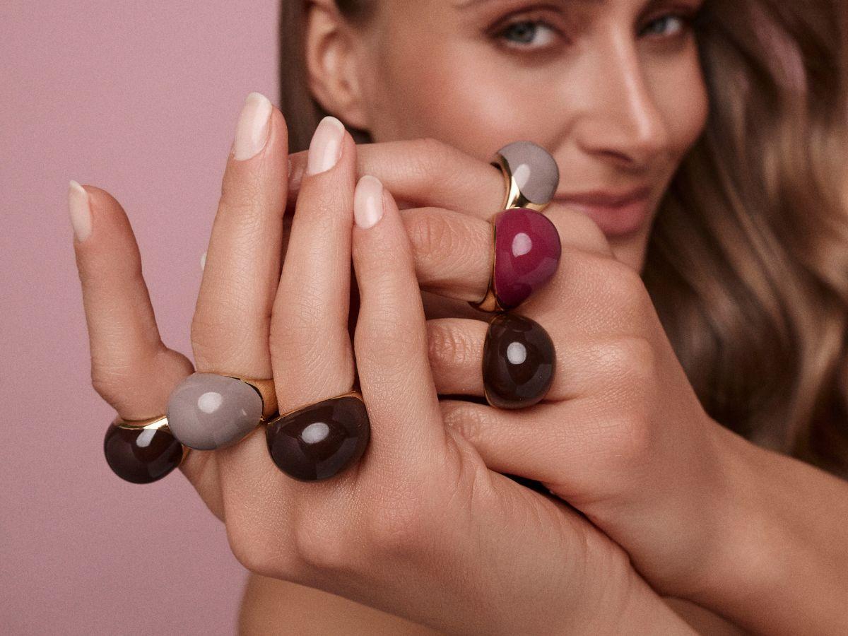 Pierścionki emaliowane