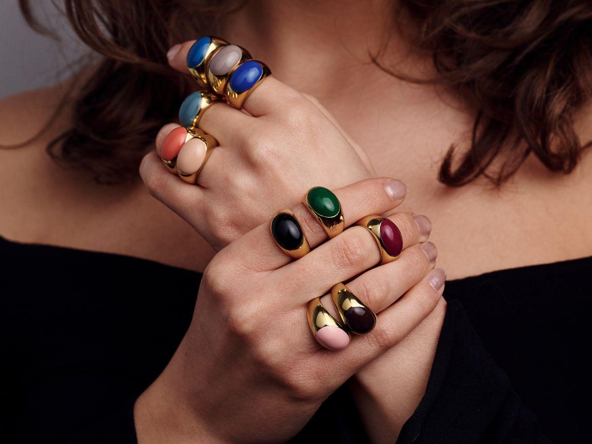 Pierścionki emaliowane