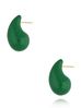 Kolczyki zielone łezki duże Enamel Kyile KSA1481