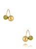 Kolczyki złote z kulkami i zieloną emalią Enamel Balls KSA1610