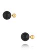 Kolczyki złote kulki z czarną emalią Balls KSA1502