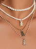 Naszyjnik perłowy 34 cm Cour NPE0163
