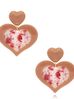 Kolczyki beżowe serca Candy Hearts KZA0228