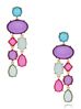 Kolczyki z kolorowymi kryształami Fiesta Gems KFF0269