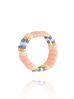 Pierścionek różowo niebieski z koralikami Miyuki Yummy PSC0538