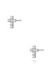 Kolczyki srebrne krzyżyki z cyrkoniami Cristal Cross KSA0941