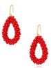 Kolczyki z kryształkami czerwone łezki Luminous KWE0043