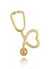 Broszka złota ze stali szlachetnej serce i stetoskop Your Doc BRSA0002
