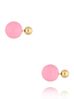 Kolczyki złote kulki z różową emalią Balls KSA1498