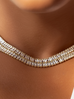 Naszyjnik z kryształkami podwójny Mariah NS0114