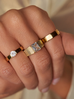 Pierścionek złoty z kryształem Sparkle Ring PSA0944