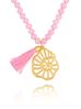 Naszyjnik długi z kryształkami różowy Summer Beach NSH0016