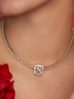 Naszyjnik złoty z kryształkami Mariah & Majestic NS0124