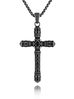 Naszyjnik czarny z dużym krzyżem Koa NMITC0095