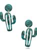 Kolczyki zielone z kaktusami Cactus KZA0079