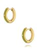 Kolczyki złote okrągłe z zieloną emalią Cannes KSA1657