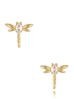 Kolczyki wkrętki ważki złote Magic Dragonfly KSA0626