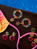 Kolczyki z kolorowymi kryształami Serenity KFF0248