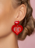 Kolczyki czerwone serca Candy Hearts KZA0231