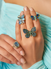Pierścionek z niebieskim motylkiem Blue Butterfly PMI0111
