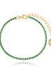 Bransoletka cienka z zielonymi kryształkami Este BSS0184