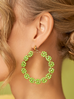 Kolczyki zielone z kryształkami Chillout KWE0091