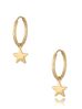 Kolczyki kółka pozłacane ze stali szlachetnej Gold Stars KSA0289