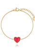 Zestaw biżuterii z fuksjowymi sercami Enamel Heart Z0101