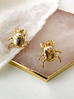 Kolczyki złote z żukami Gold Beetle KMI0179