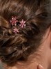 Wsuwka do włosów z różowym kwiatuszkiem Flor SSS0018