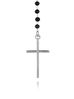 Naszyjnik z czarnymi kryształkami i krzyżykiem Cristalli NPA1169