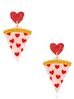 Kolczyki z pizzą i serduszkami Pizza Lover KZA0208