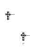 Kolczyki srebrne krzyżyki z cyrkoniami Cristal Cross KSA0944