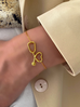 Bransoletka złota ze stali szlachetnej ze stetoskopem BSA0130