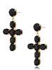 Kolczyki czarne krzyże Jolene KRG0849