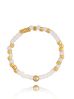 Pierścionek z białymi koralikami Beads PSC0331