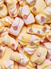 Zestaw złoty z koniczynkami i różową emalią Candyland ZCA0020