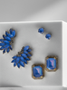 Kolczyki z cyrkoniami niebieskie opalizujące Color Palette KSA0606