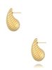 Kolczyki złote łezki karbowane Kylie KSA1670
