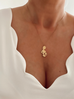 Naszyjnik złoty z kobietą w ciąży NSA0135