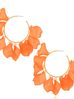 Kolczyki okrągłe z pomarańczowymi płatkami Uberaba KFF0226