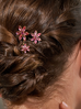 Wsuwka do włosów z różowym kwiatuszkiem Flor SSS0019