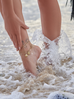 Bransoletka złota na nogę z falą Ocean Waves BNSA0027