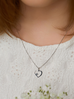 Naszyjnik srebrny z serduszkiem i krzyżykiem Holy Heart NSE0153