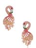 Kolczyki flamingi  z kryształkami Miami KSS1104