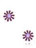 Kolczyki fioletowe z kwiatuszkiem Caws KJO0016