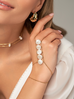 Bransoletka złota z pierścionkiem i perłami Trinidad BSA0468