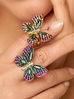 Pierścionek z kolorowym motylem Papillon PPI0016
