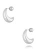 Kolczyki srebrne księżyce z kulką Alpen KSA1493