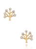 Kolczyki złote z drzewem Indie KSA0836